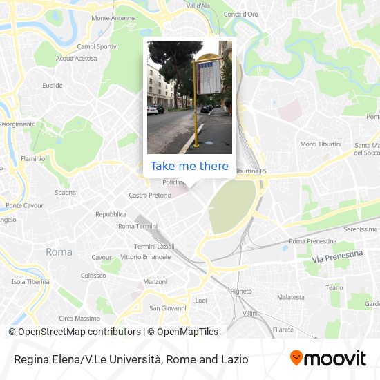 Regina Elena/V.Le Università map