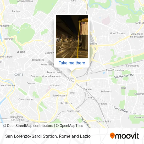 San Lorenzo/Sardi Station map