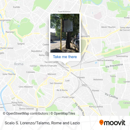 San Lorenzo Station/Talamo map