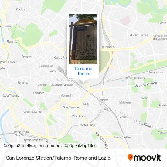 San Lorenzo Station/Talamo map
