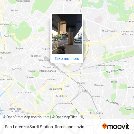 San Lorenzo/Sardi Station map