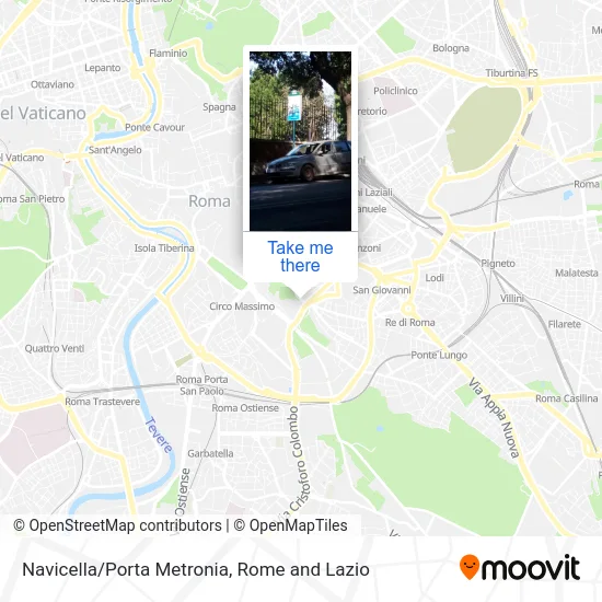 Navicella/Porta Metronia map