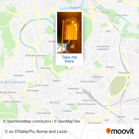 C.so D'Italia/Po map