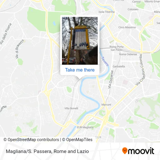 Magliana/St. Passera map