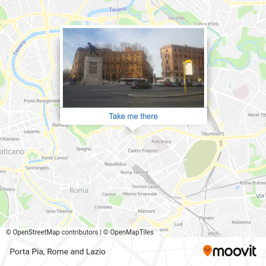 Porta Pia map