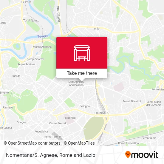 Nomentana/St. Agnes map