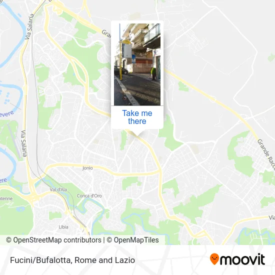 Fucini/Bufalotta map