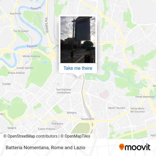 Nomentana Battery map