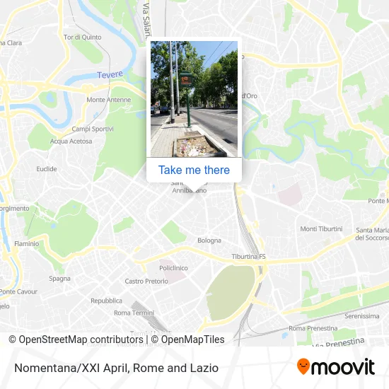 Nomentana/XXI April map