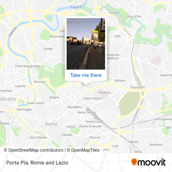 Porta Pia map