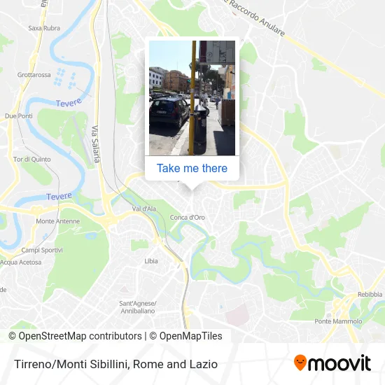 Tirreno/Monti Sibillini map