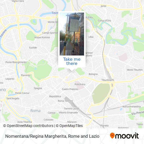 Nomentana/Regina Margherita map