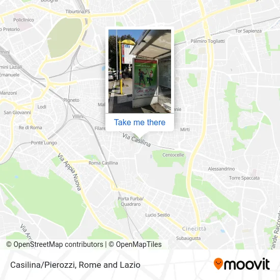 Casilina/Pierozzi map