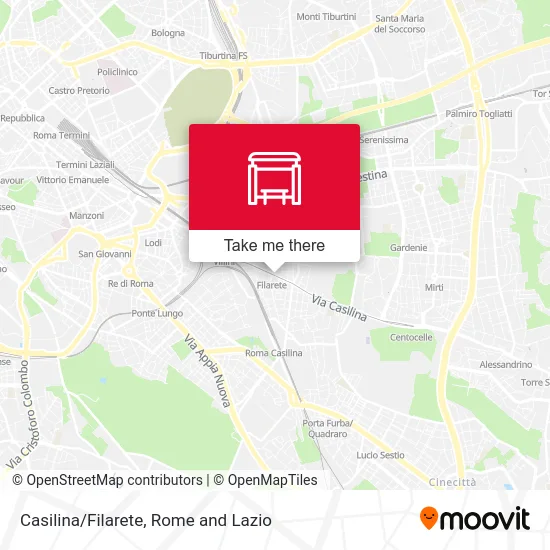 Casilina/Filarete map