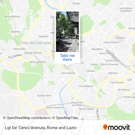 Lungotevere De' Cenci/Arenula map