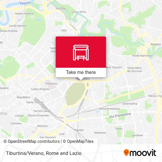 Tiburtina/Verano map