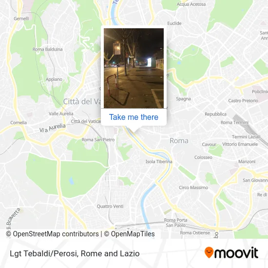 Lungotevere Tebaldi/Perosi map