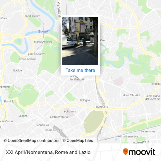 XXI April/Nomentana map