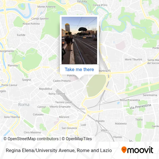 Regina Elena/University Avenue map