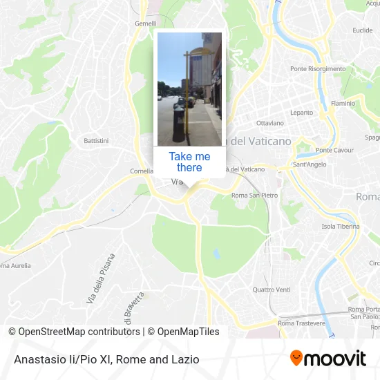 Anastasio II/Pius XI map