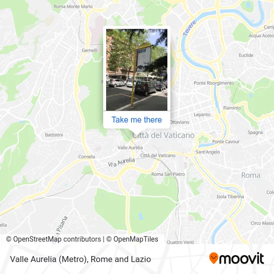 Valle Aurelia (Metro) map