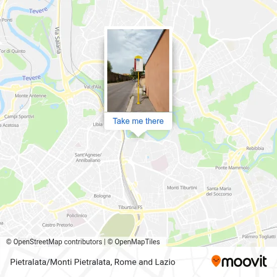 Pietralata/Monti Pietralata map