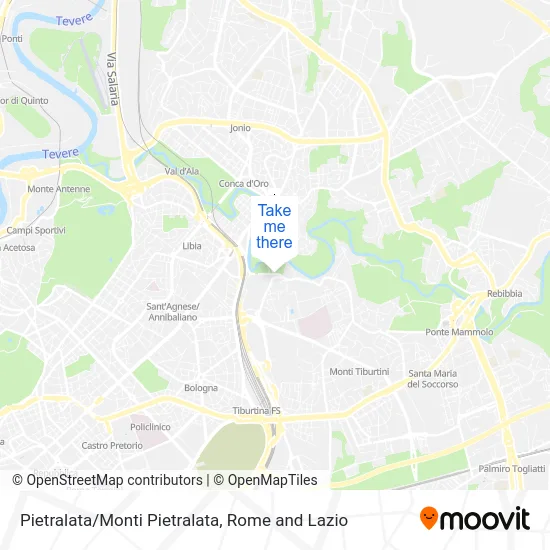 Pietralata/Monti Pietralata map