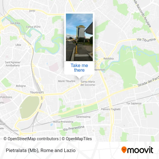 Pietralata (Metro B) map