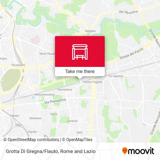 Grotta Di Gregna/Flauto map