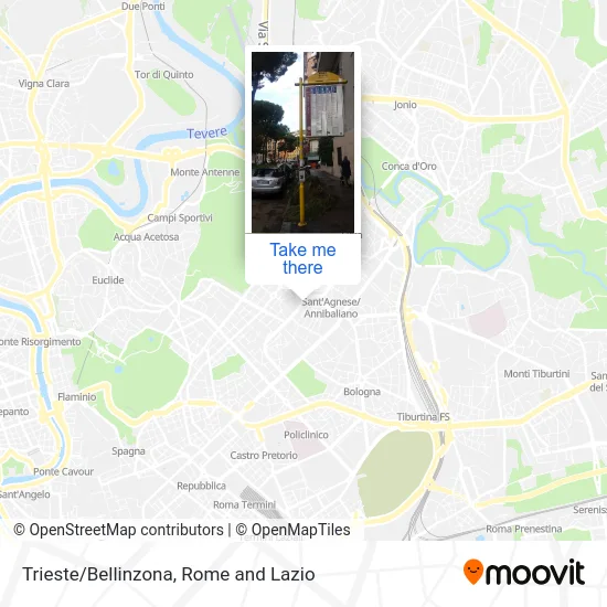 Trieste/Bellinzona map