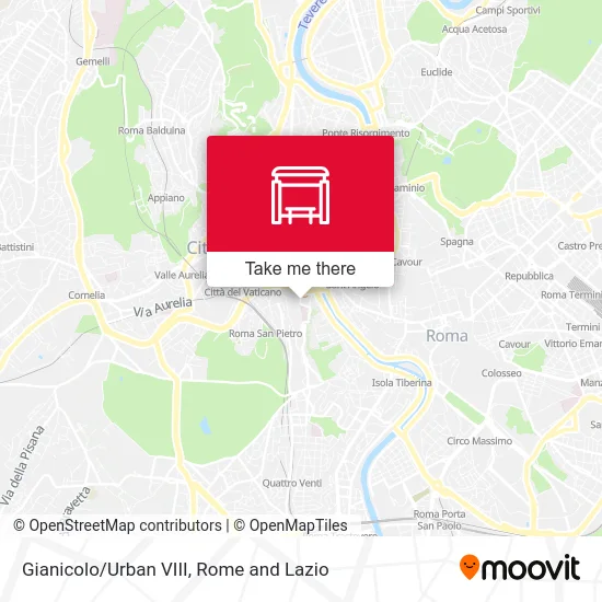 Gianicolo/Urban VIII map
