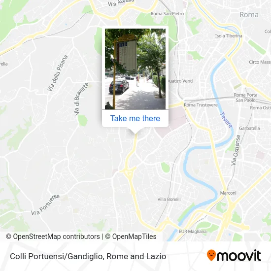 Colli Portuensi/Gandiglio map