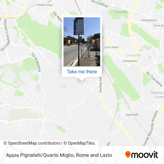 Appian Way Pignatelli / Fourth Mile map