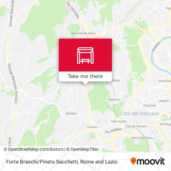 Forte Braschi/Pineta Sacchetti map