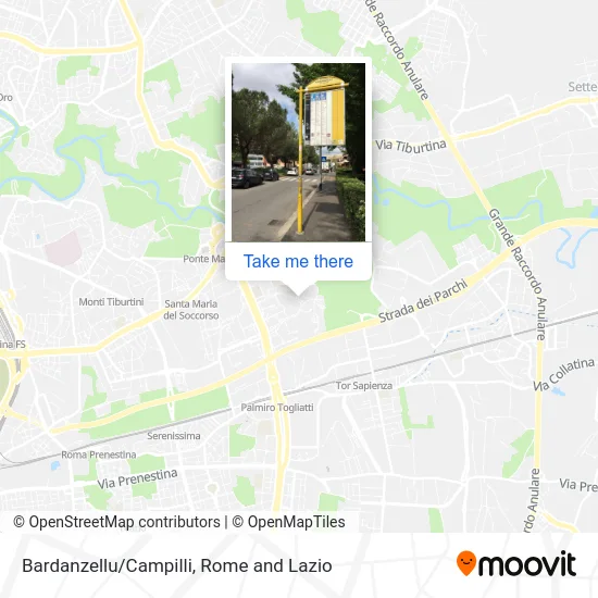 Bardanzellu/Campilli map