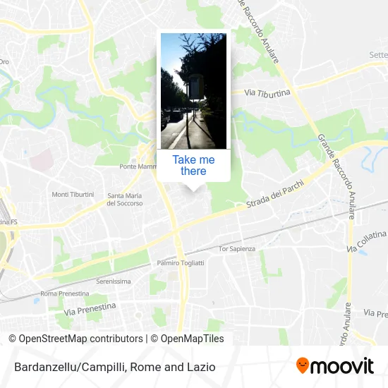 Bardanzellu/Campilli map