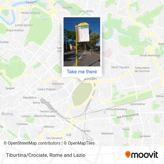 Tiburtina/Crociate map