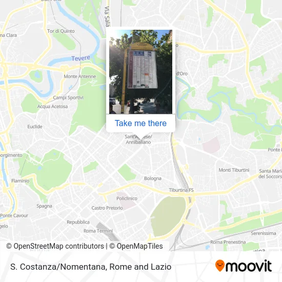St. Costanza/Nomentana map