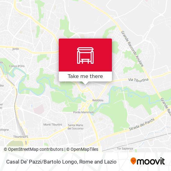 Casal De' Pazzi/Bartolo Longo map