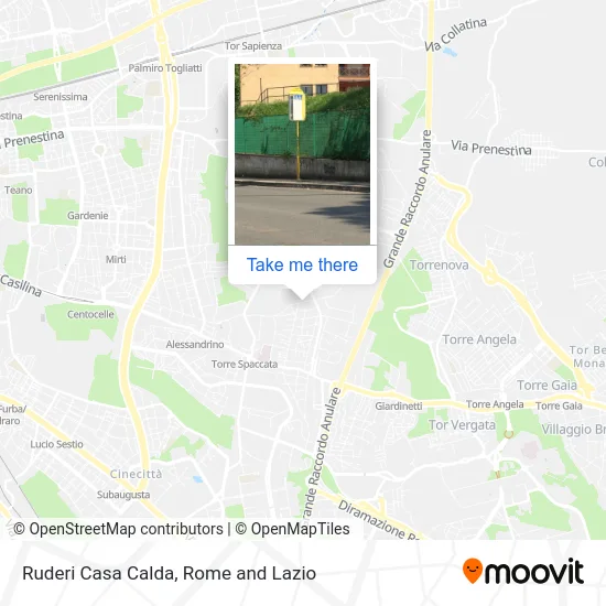 Casa Calda Ruins map