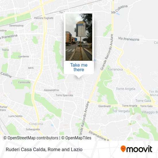 Casa Calda Ruins map