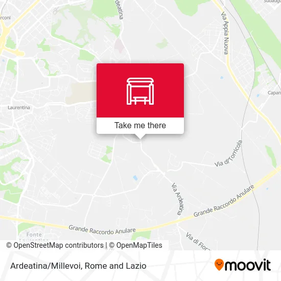Ardeatina/Millevoi map