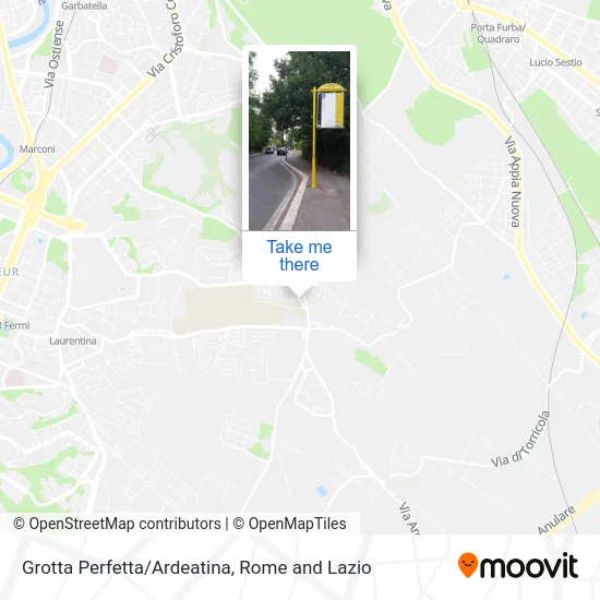 Grotta Perfetta/Ardeatina map