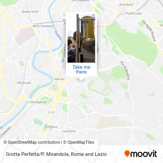 Grotta Perfetta/P. Mirandola map