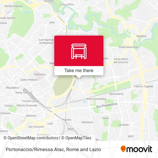 Portonaccio/Atac Depot map