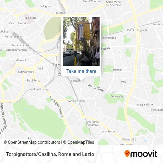 Torpignattara/Casilina map