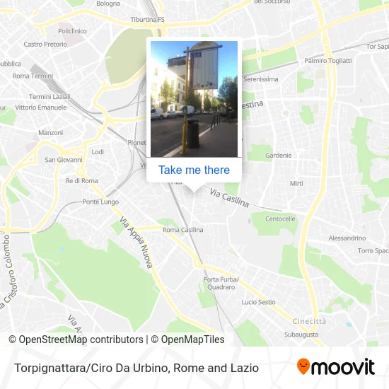Torpignattara/Ciro Da Urbino map