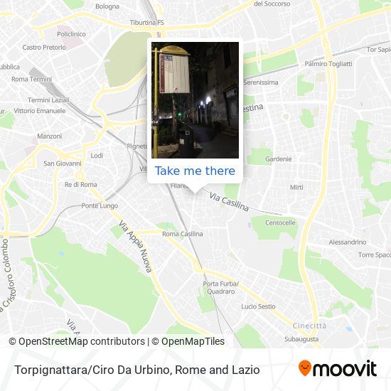 Torpignattara/Ciro Da Urbino map