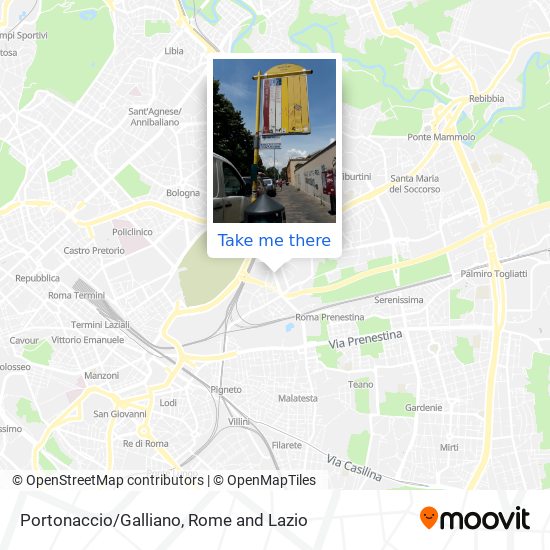 Portonaccio/Galliano map
