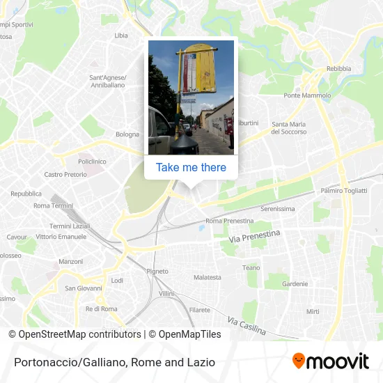 Portonaccio/Galliano map